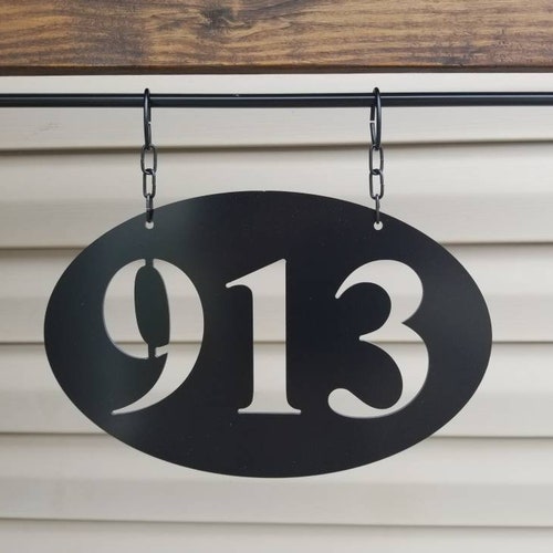 Oval Lamp Post Sign Lamp Post Address Plaque House Number Etsy