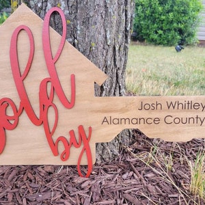Personalized Wood Realtor Sign / Wooden Real Estate Agent Sign / Realtor Gift / Real Estate Office Sign / Sold By Sign Home Key Sign