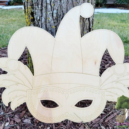 mardi gras mask door hanger