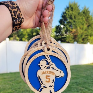 Personalized Baseball Ornaments/ Baseball Jersey Christmas Ornament / Custom Baseball Ornament / Softball
