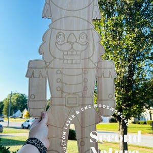 UNFINISHED Nutcracker Blank / Nutcracker Wood Blank/ Unpainted Christmas Door Hanger / Christmas Wood Shape Cutout