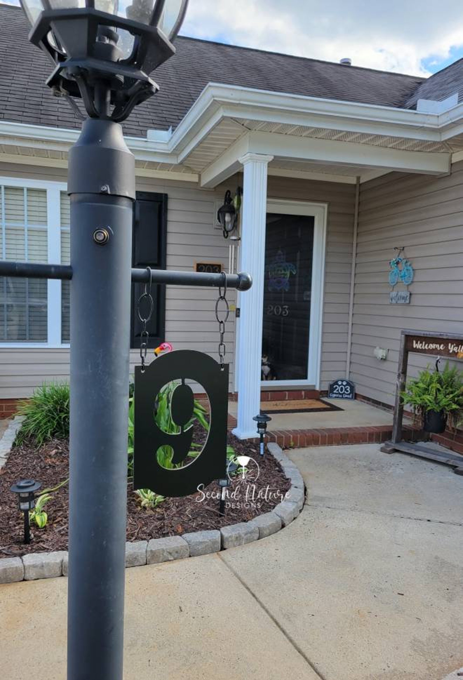Lamp Post Sign Lamp Post Address Plaque House Number Sign Etsy