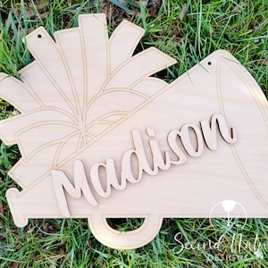 UNFINISHED Megaphone / Blank Cheer Megaphone /Cheer Pompoms /Cheerleader Sign