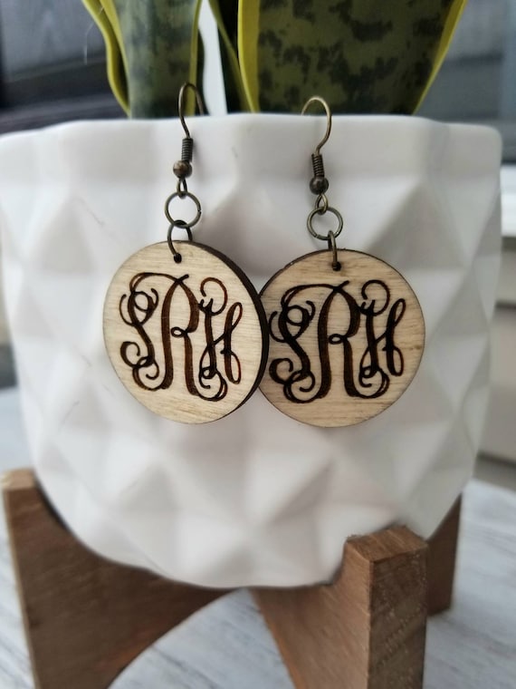 Monogram earrings