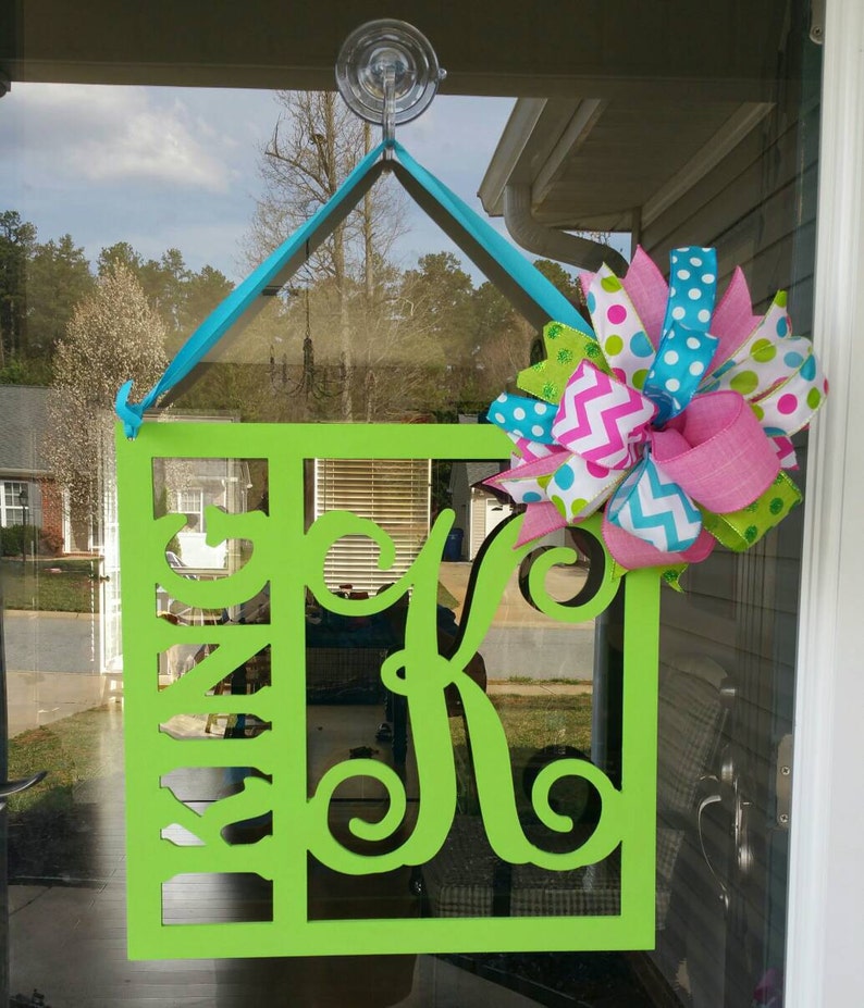 UNFINISHED MDF Square Initial Door Hanger / Initial Door Etsy