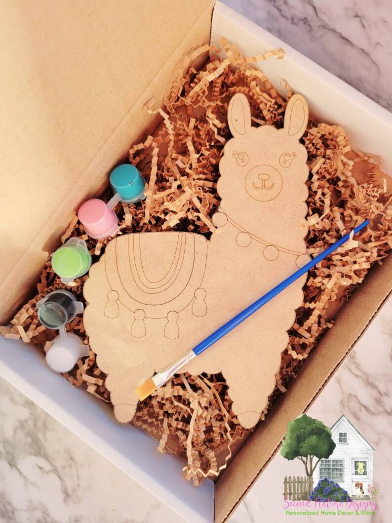 Unicorn Paint Kit for Kids / Unicorn Wood Blank / Kids Paint Etsy