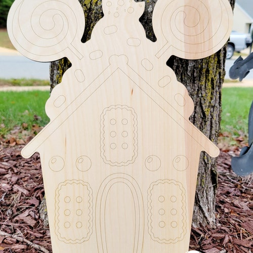 UNFINISHED Gingerbread House Blank / Gingerbread House Wood Etsy