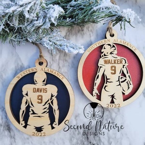 Personalized Football Ornaments/ Football Jersey Christmas Ornament / Custom Football Ornament