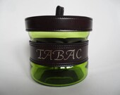 Dereso german glass tobacco jar,tobacco jar with lid,Vintage tobacco jar,tobacco storage,tobacco box,lidded tobacco box