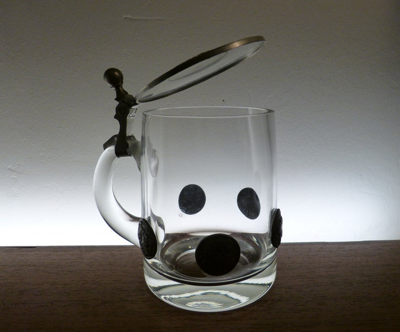 Rastal German Beer Glass With Tin Lid and Tin Elements Beer Etsy