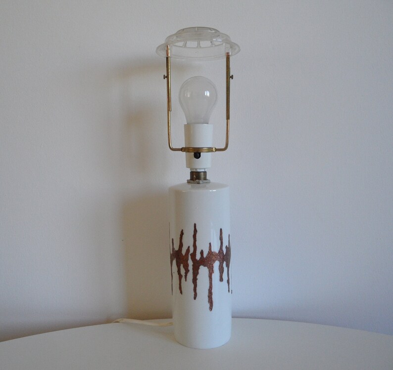 Danish handmade porcelain table lamp base