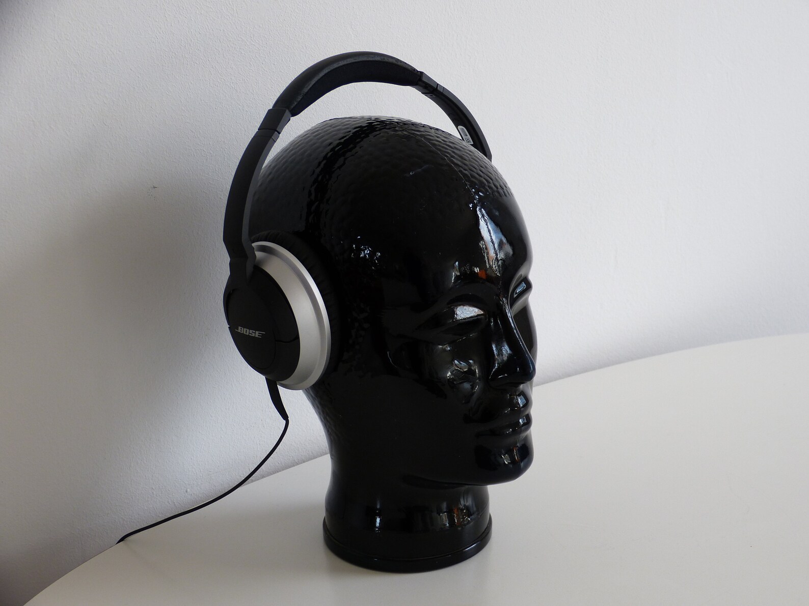 Glass head headphone holder decorative glass head black Etsy