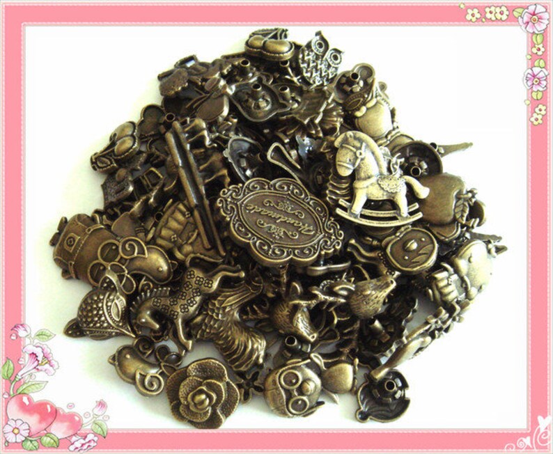 25 x Snap Buttons Antique Bronze Snap Buttons mix model 633 Etsy