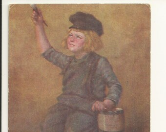 Originele vintage reclamekaart uit 1906 - National Lead Company, Dutch Boy Paints, schilderij van Lawrence C. Earle ~ gratis verzending ~ zeldzaam