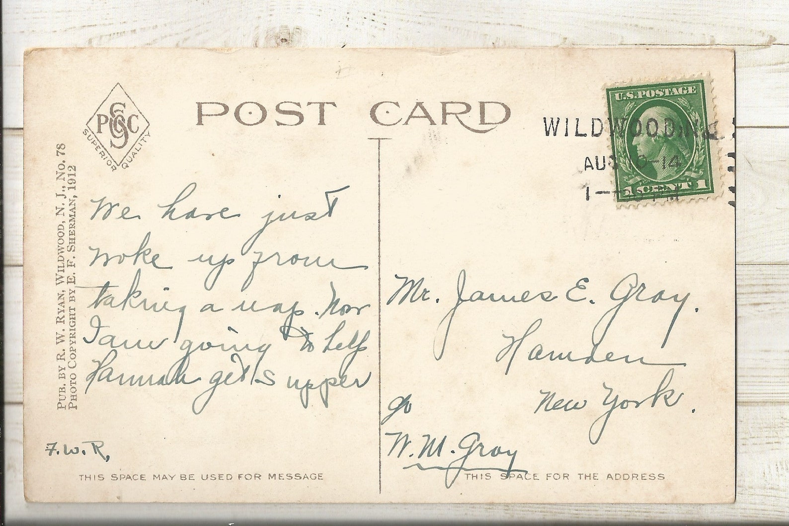 1910s Divided Back DB Postcard View Beach showing Wildwood Etsy