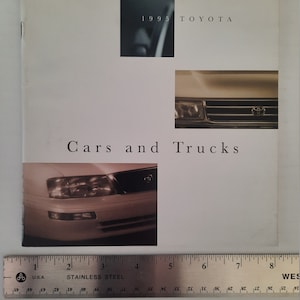 Vintage 1995 Toyota Cars and Trucks Dealers Brochure, Booklet: 32 pgs, 7.5&quot;x 7.5&quot;, Color ~ Celica, Camry, Supra, MR2, Land Cruiser, More
