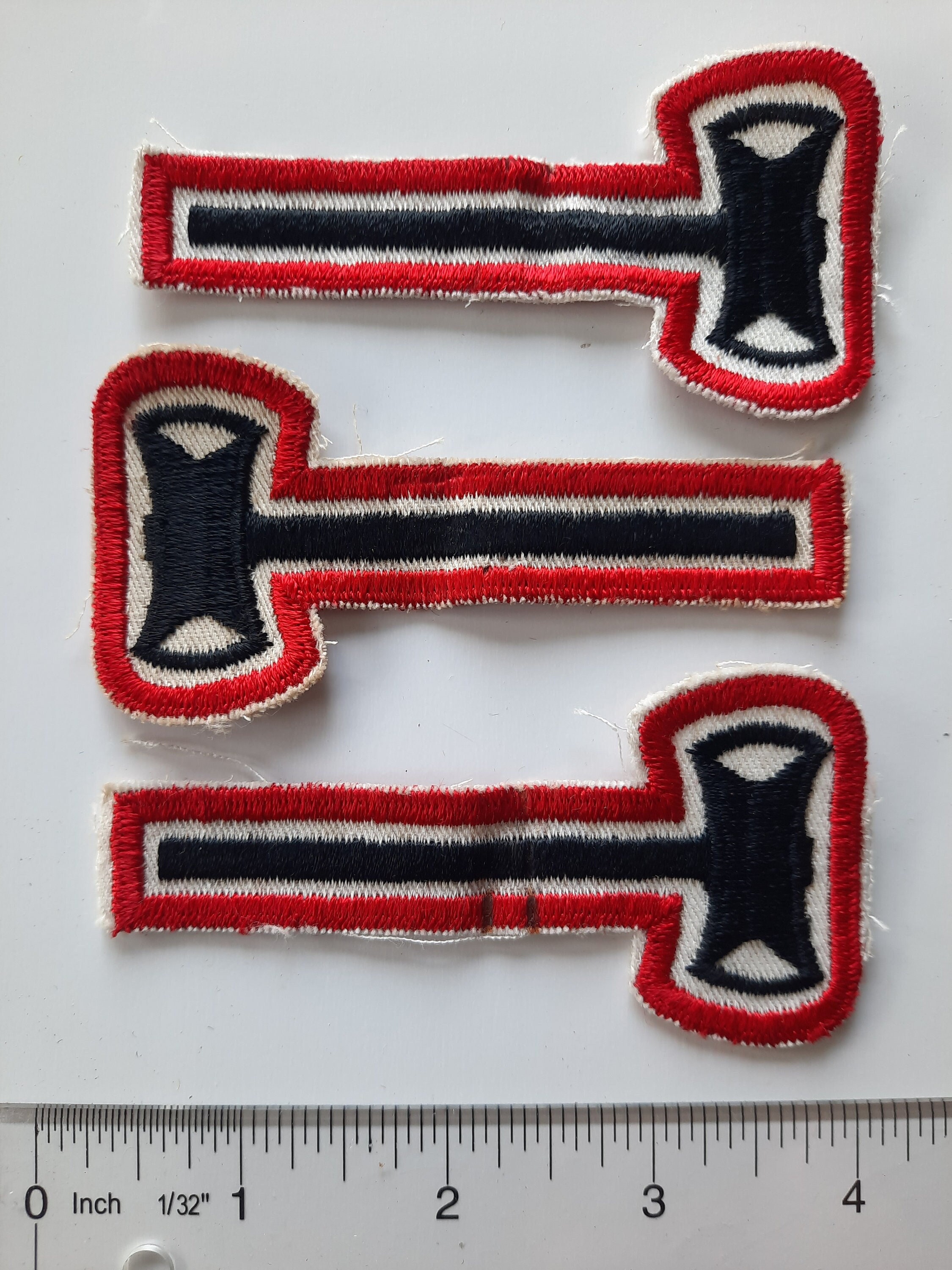 Vintage 1960 Sew On Cloth Patch, Patches Lot of (3): Boys Scouts Of  America, B.S.A. Tomahawk, Hand Axe, Paul Bunyan Award Patches, 3.5