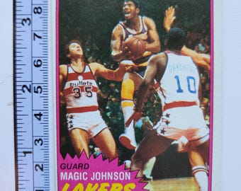 1981 Magic Johnson, Topps NBA Basketball Card #21, Los Angeles Lakers, HOF, Hall Of Fame Player