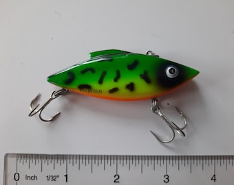 Vintage 1970s Bass Lure: Bill Lewis Lures, Rat-l-trap Floater, Fire Tiger  Rattling, 3, 3/8 Oz. Fished, Popular Color 