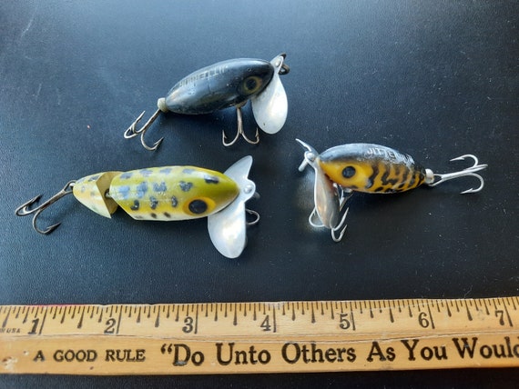 Vintage 1970s Topwater Bass Lures Lot of 3: Fred Arbogast