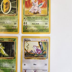 1999 Pokemon Base Unlimited Collection of (10) Different Trading Game Cards, Unplayed, NM or Better (Lot 2) image 6