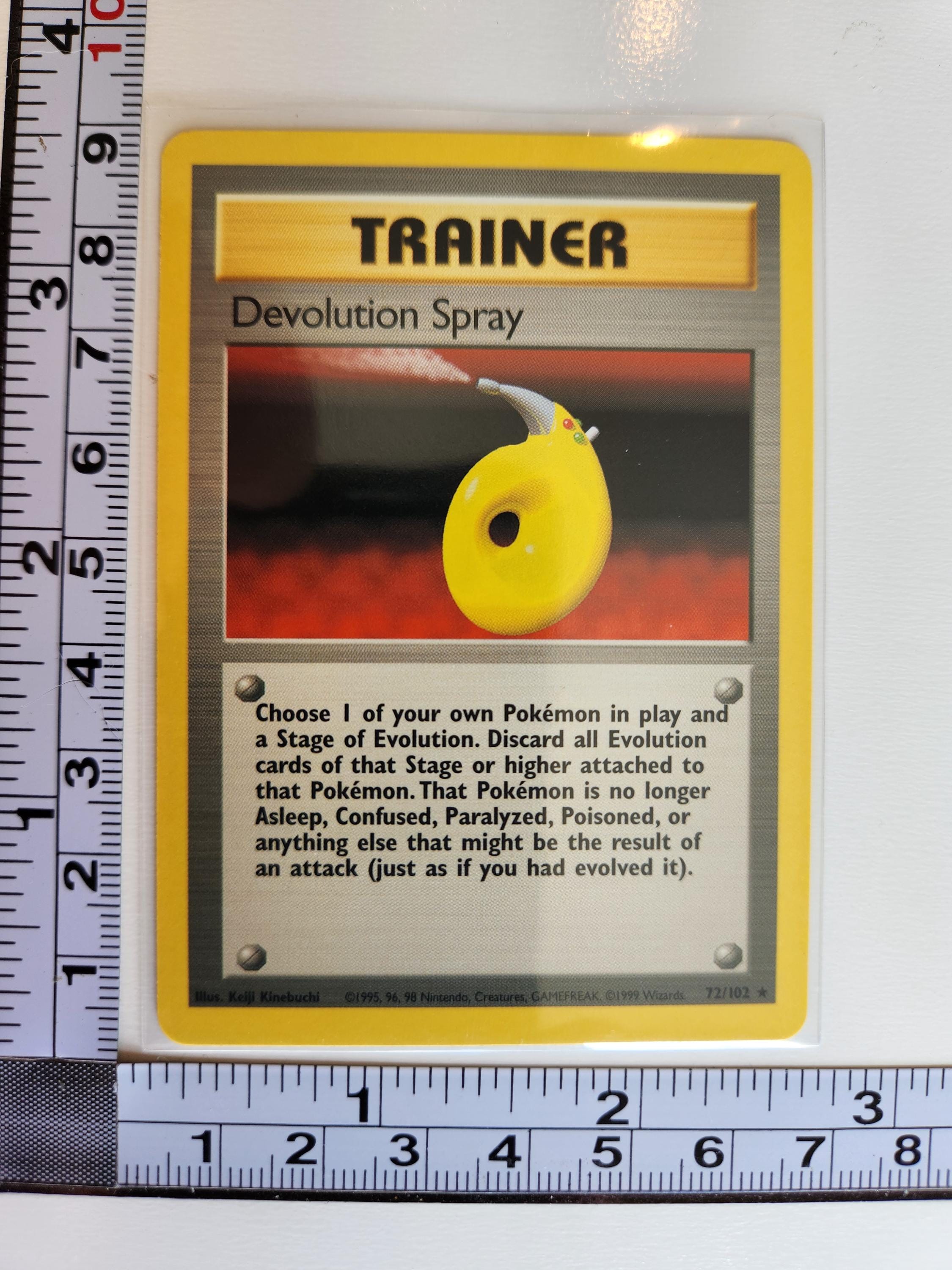 1999 Trainer Devolution Spray, Pokemon Base Unlimited Trading Game Card ...
