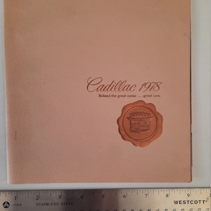 Vintage 1978 Cadillac Dealers Brochure, Booklet: 30 pgs, 8.5&quot;x 9.25&quot;, Color ~ GMC, General Motors Corporation