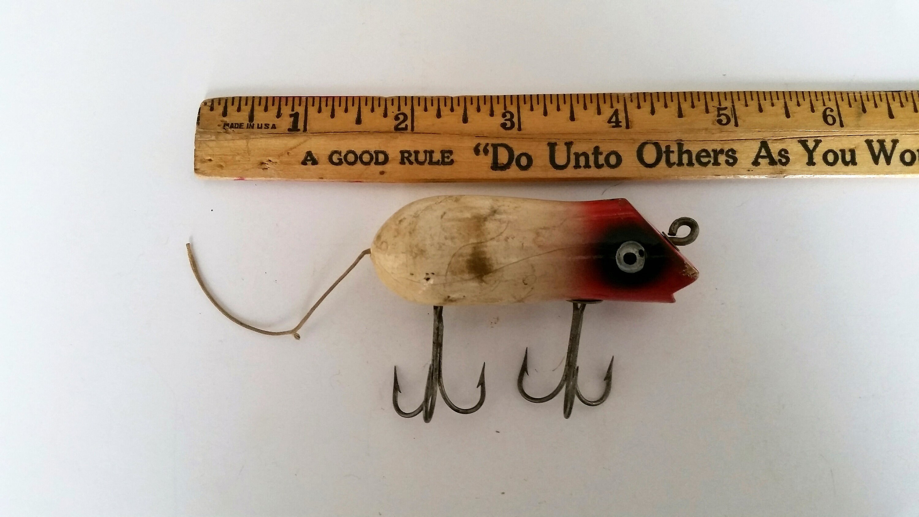 Vintage Shakespeare Wooden Lure - 1940's - Genuine Swimming