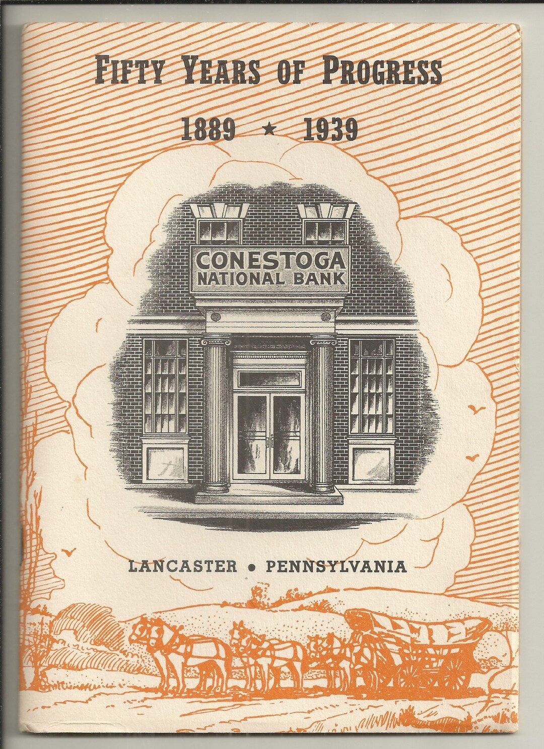 1939 Original Booklet Conestoga National Bank Fifty Year of Etsy