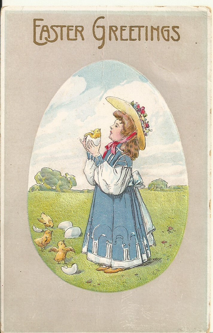 Early 1900s Divided Back DB Holiday Postcard Easter Greetings