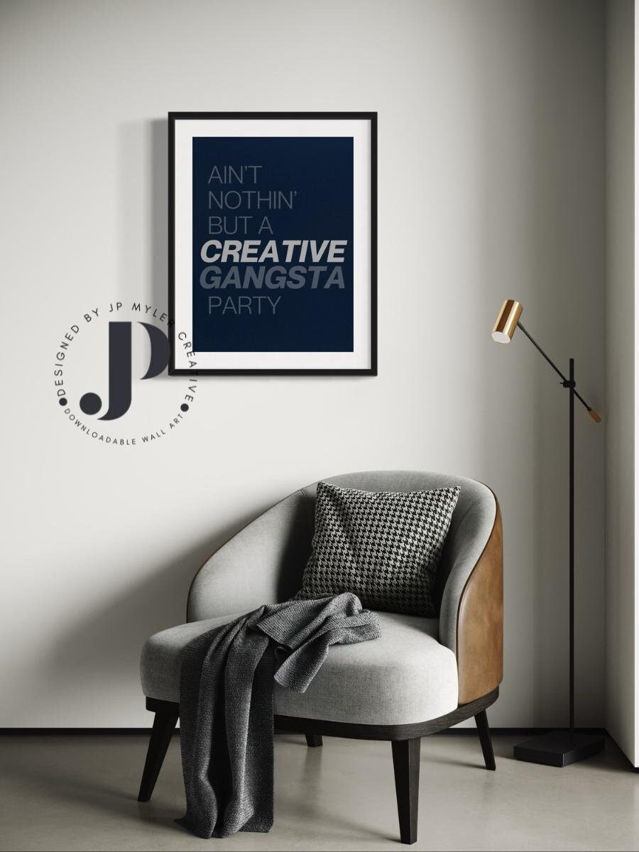 Creative Quote Poster / Rap Lyric Decor / Printable Wall Art and Decor / Minimalist / Classic / Hip-Hop Inspired