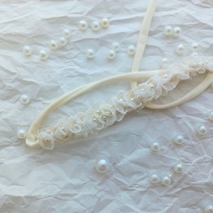 Taufe Baby Mädchen Stirnband Prop, Neugeborenen Blumen Stirnband Baby Mädchen, Fotografie Requisite, Sommer Geschenk für Baby Mädchen, Neugeborenen Blumen Stirnband