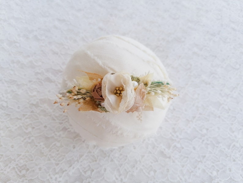 Newborn prop headband Newborn tieback prop Baby headband Photography prop Flower headband prop Baby headband Baby tieback