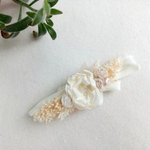 Taufe Baby Mädchen Stirnband Prop, Neugeborenen Blumen Stirnband Baby Mädchen, Fotografie Requisite, Sommer Geschenk für Baby Mädchen, Neugeborenen Blumen Stirnband