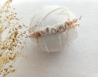 Delicate newborn headband, Newborn tieback, Skinny newborn headband,Photography props, Newborn photo props