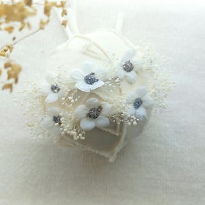 Creme Margeriten Blumenkrone Baby zart Stirnband Newborn Fotografie Weiß Taufe Blumenkrone Neugeborenen Fotografie