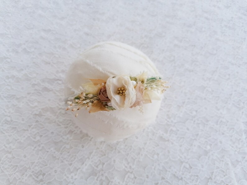 Newborn prop headband Newborn tieback prop Baby headband Photography prop Flower headband prop Baby headband Baby tieback