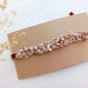 Blush Beaded Flower Crown-Neutral Newborn Photography Headband- Vintage Baby Outfit- Beaded Boho Tieback