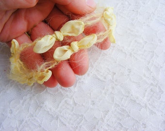 Diadema con delicados lazos amarillos para recién nacidos, lazo para fotografía de recién nacidos