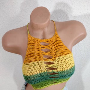 Crochet bikini top, crop top, bikini top, summer top image 2