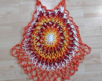 Mandala top crocheté