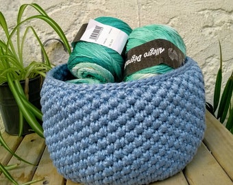 Crochet panier, Untensillo, bleu