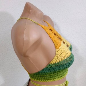 Haut de bikini au crochet, haut court, haut de bikini, haut d'été image 3