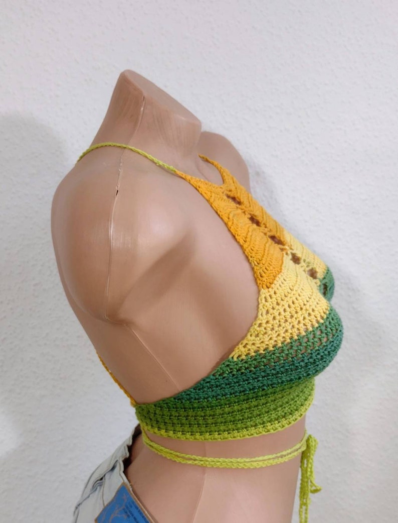 Crochet bikini top, crop top, bikini top, summer top image 3