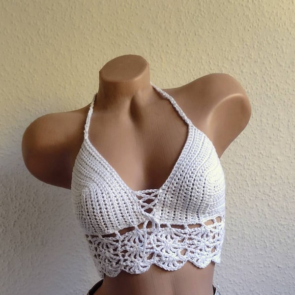 Bikinitop gehäkelt, Croptop, Bikinitop, Sommertop