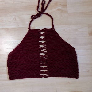 Crochet top, crop top, top, top dété, crochet, top femme image 3