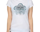 Articulos Similares A Camiseta Nube Sueno Lloviendo La Nube Cute Kawaii Dibujos Animados Grafico T Emoticonos Emoji Tumblr Pegatina Camiseta En Etsy