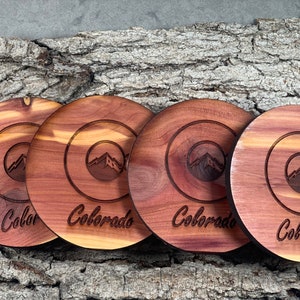 Colorado - Cedar coaster set