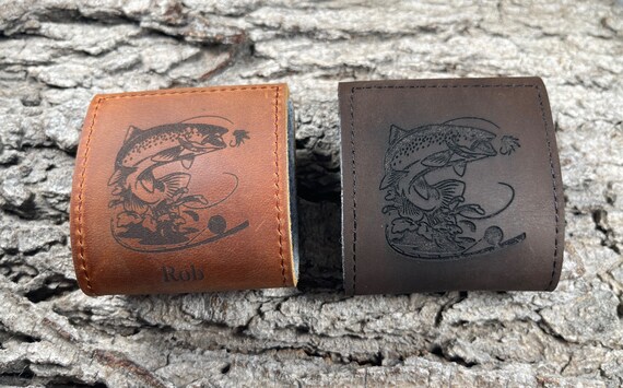 Fly Fishing Fly Wallet, Genuine Leather, Fly Fishing Gift, Personalized Fly Fishing Gift