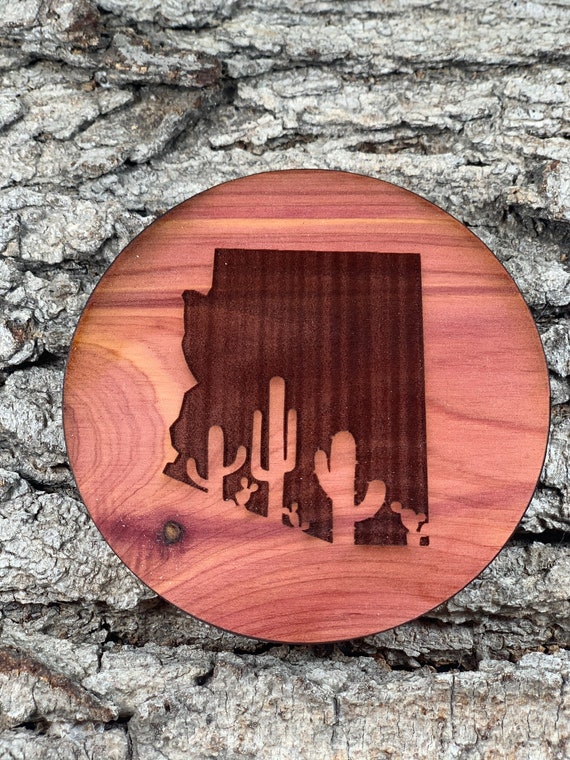 Arizona, Cactus Southwest- Cedar coaster set